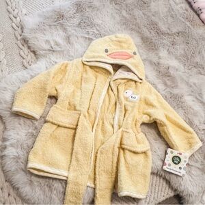 Little Me Yellow Duck Hooded Bathrobe Baby Bathrobe